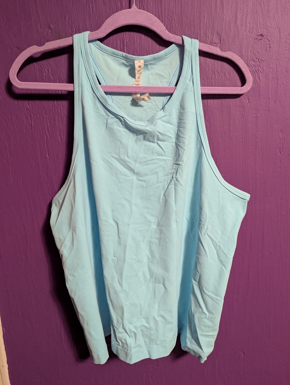 Lululemon Align Waist-Length Racerback Tank Top Aero Blue - Picture 3 of 5